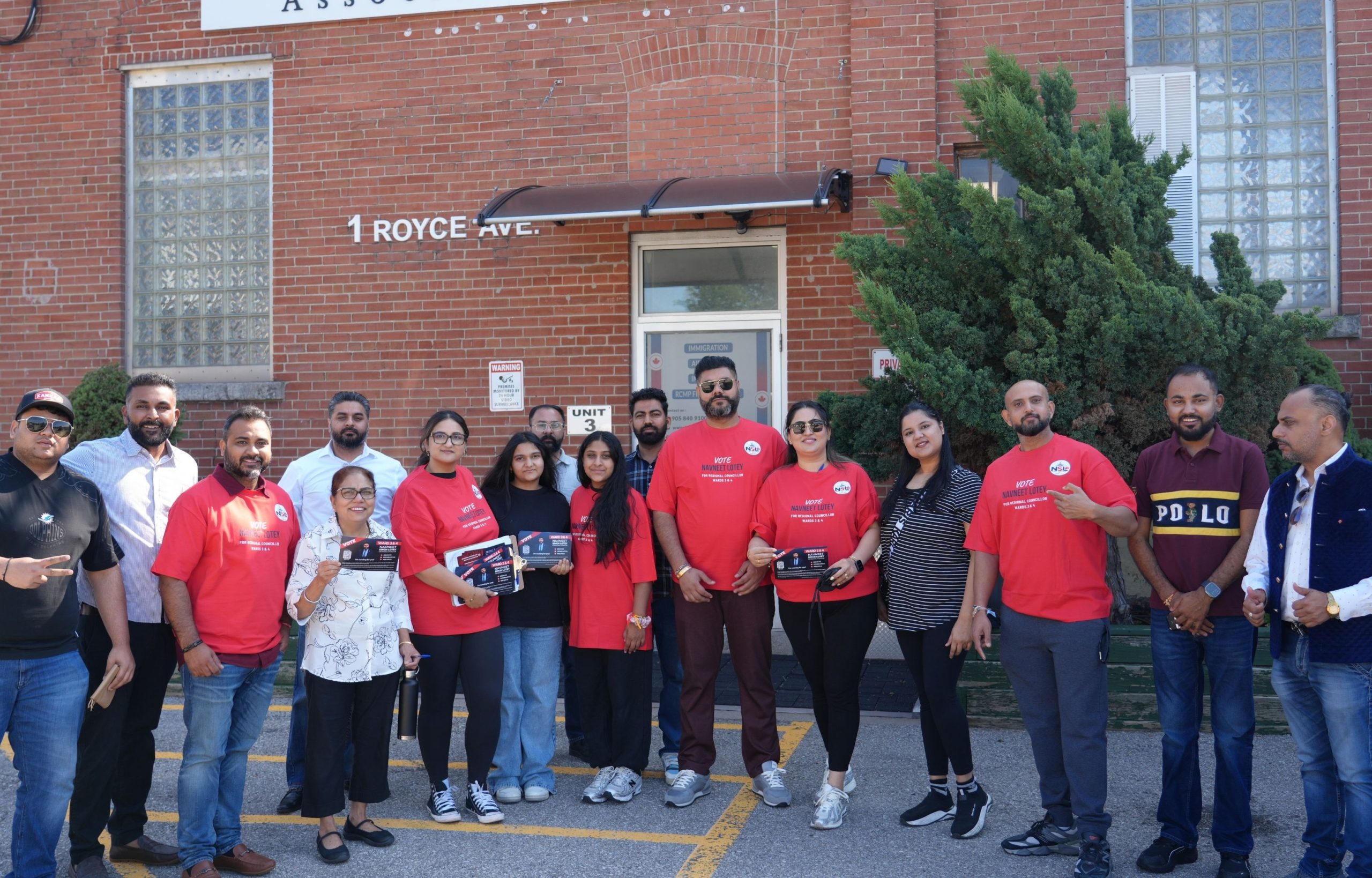 Navneet Lotey campaign team connecting with Brampton voters
